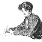 femme écrivant une lettre d'amour pour un homme